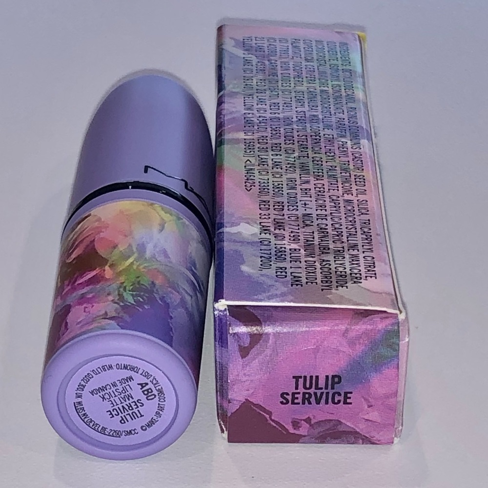 NWT NIB MAC Limited Edition Botanic Panic Matte Lipstick Tulip Service Full Size - Picture 5 of 16